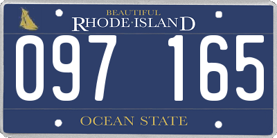 RI license plate 097165