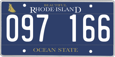RI license plate 097166