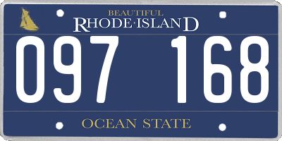 RI license plate 097168
