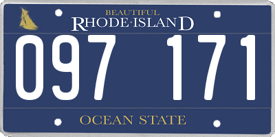 RI license plate 097171