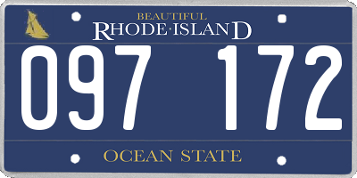 RI license plate 097172
