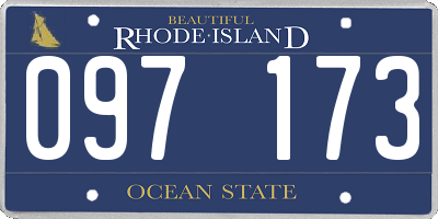 RI license plate 097173