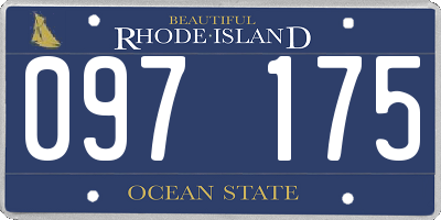RI license plate 097175