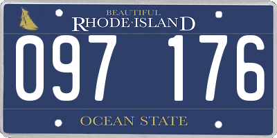 RI license plate 097176