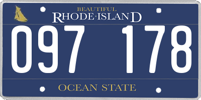 RI license plate 097178