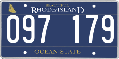 RI license plate 097179