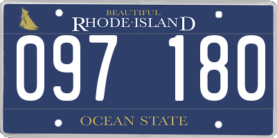 RI license plate 097180