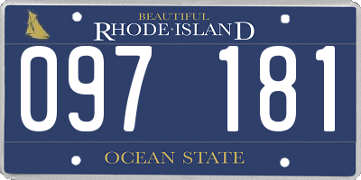 RI license plate 097181