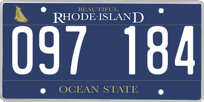 RI license plate 097184