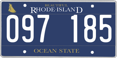 RI license plate 097185