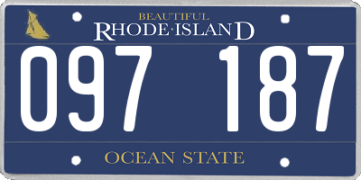 RI license plate 097187