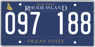 RI license plate 097188