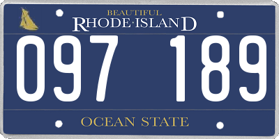 RI license plate 097189