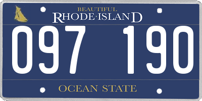 RI license plate 097190
