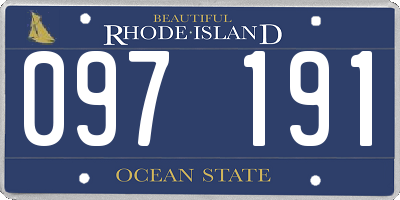 RI license plate 097191