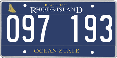 RI license plate 097193
