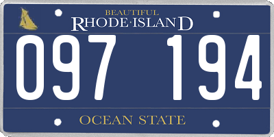 RI license plate 097194