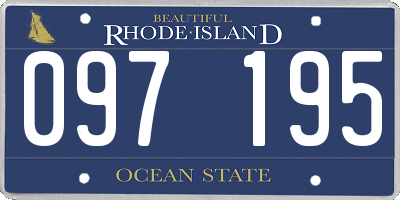 RI license plate 097195