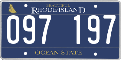 RI license plate 097197