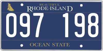 RI license plate 097198