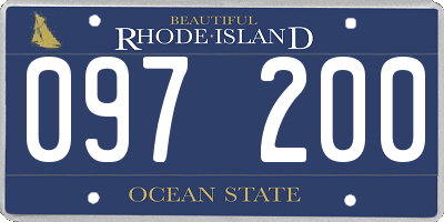 RI license plate 097200