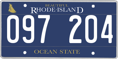 RI license plate 097204