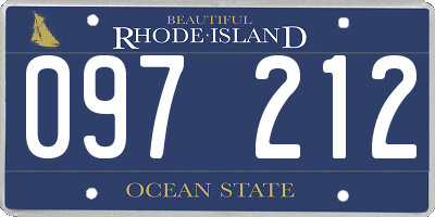RI license plate 097212