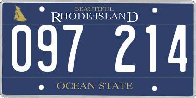 RI license plate 097214