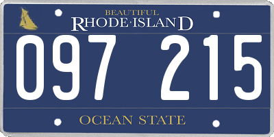 RI license plate 097215