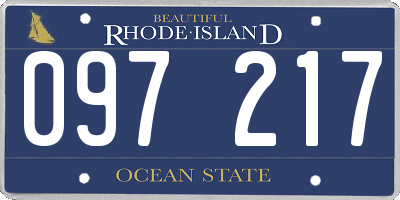 RI license plate 097217