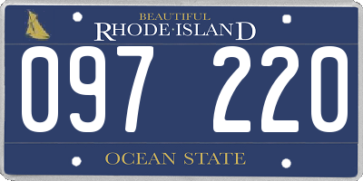 RI license plate 097220