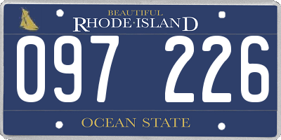 RI license plate 097226