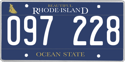 RI license plate 097228