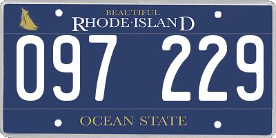 RI license plate 097229