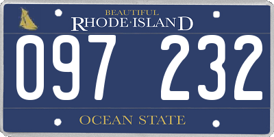 RI license plate 097232