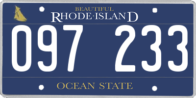 RI license plate 097233