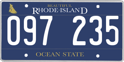 RI license plate 097235