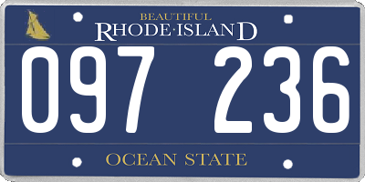 RI license plate 097236