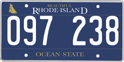 RI license plate 097238