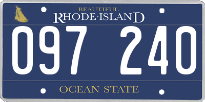 RI license plate 097240