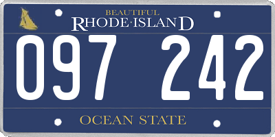 RI license plate 097242