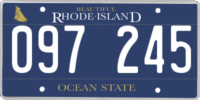 RI license plate 097245