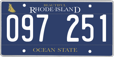 RI license plate 097251