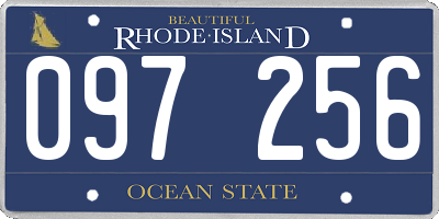 RI license plate 097256