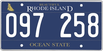 RI license plate 097258