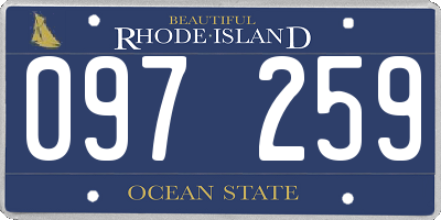 RI license plate 097259
