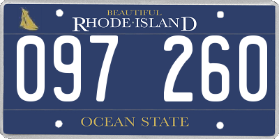 RI license plate 097260