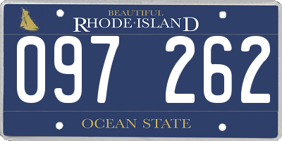 RI license plate 097262