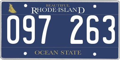 RI license plate 097263