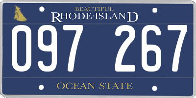 RI license plate 097267